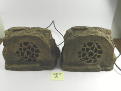 Rockustics Rocky III-B Rock Speakers Pair 6.5″ Speakers 13x10x9 Rock Brown C111