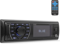 300W Bluetooth Marine Stereo Receiver – Single DIN In-Dash AM/FM Radio with USB/