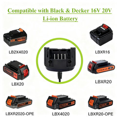 LCS1620B 20V Charger For Black Decker LBXR20 20V Max Drill Lithium Battery