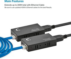 HDMI Extender Cat5e/Cat6/Cat7 Ethernet Cable Up to 330 ft 1080p, 3D