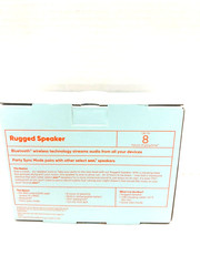 Rugged wireless Speaker, Bluetooth, Waterproof, Up to 8 hours of playtime, NEW