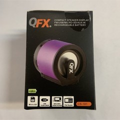 QFX CS-181 Portable Speaker FM Radio USB Micro-SD AUX Rechargeable Colors