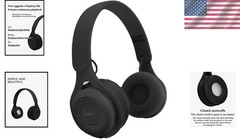 Comfortable Over Ear Headphones: Hybrid Noise Cancellation, Fast Charging, Black