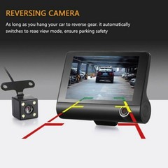 1080P 4″ Dual Lens HD Car DVR Rearview Video Dash Cam Recorder Camera G-Sensor