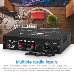 AK35 Bluetooth5.0 Power Amplifier Home/Car/Marine Stereo Audio Amp For Speaker