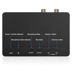 Analog 7.1 Channel Decoder COAX/OPT Audio Converter USB DAC MIC Music Player