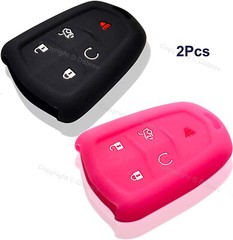 Silicone Case Fob Keyless Entry Cover for 5 Cadillac CTS-V CTS ATS SRX Smart Key