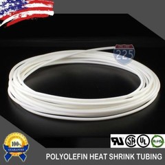100 FT. 100′ Feet WHITE 1/8″ 3mm Polyolefin 2:1 Heat Shrink Tubing Tube Cable US