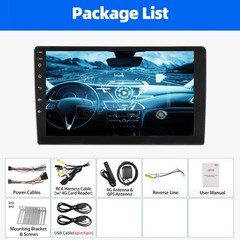 6+128G QLED 10.1″ 2DIN Car Stereo Radio Carplay Android 15 8core GPS DSP 4G LTE