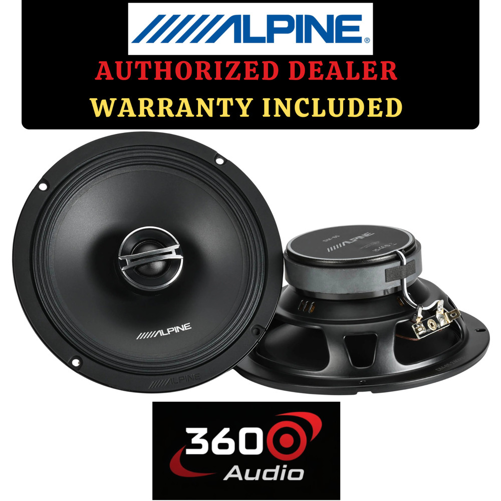Alpine DM-65-G 50W RMS DM-Series 6.5″ Coaxial 2-Way Speaker Set with Grilles