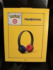 Pokemon x Target Headphones Black Blue Red USB-C 3.5mm Built-in Mic On-Ear