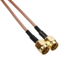8-in SMA Bulkhead Female to 2x SMA Male 50Ω RG316 Coax Y-Splitter