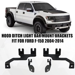 Ditch Light Mounting Brackets Kit, Upper Hood Hinge For Ford F150 2004-2014