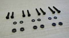 Black Phono Screw Kit M2.5 Hex Cap Stainless Steel for Cartridge Headshell 14-20