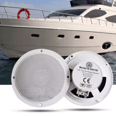 2×5.25″ Marine Boat Car RV Golf Cart Speakers Waterproof Ceiling/In Wall Speaker