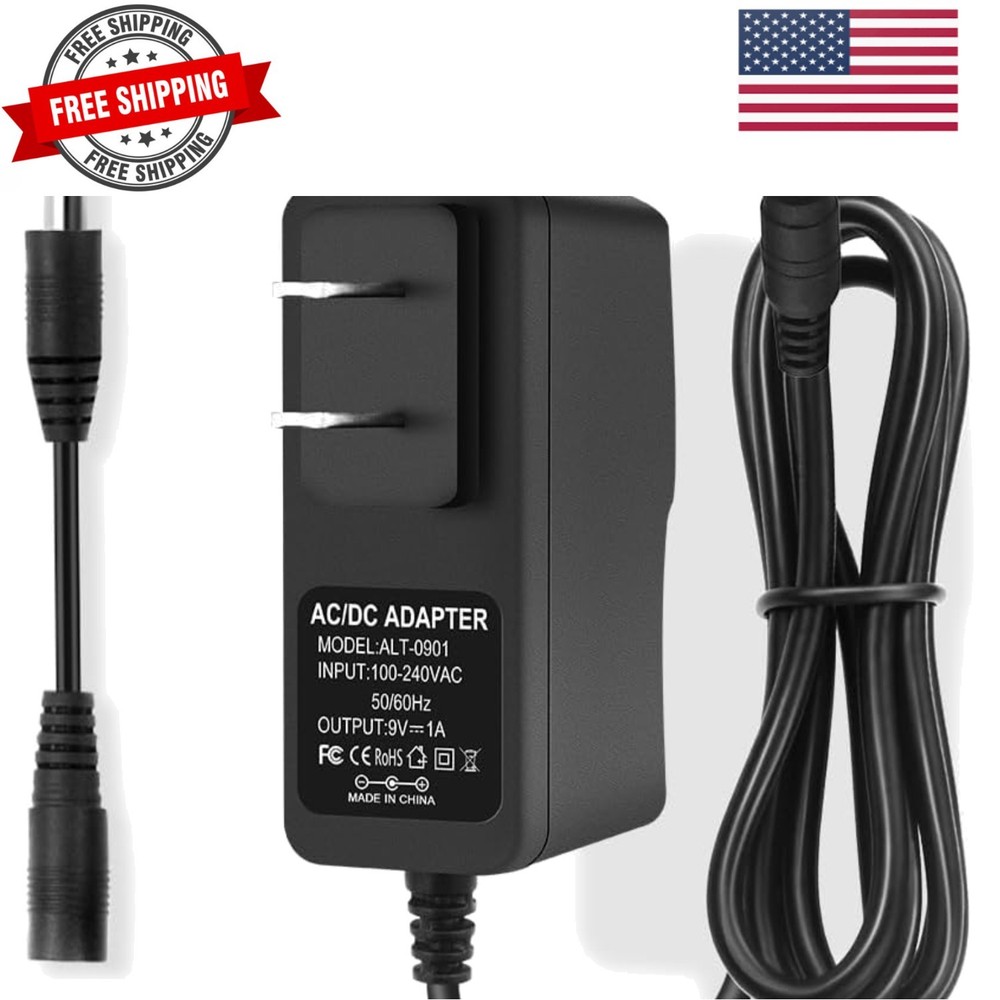 9V DC 1A Power Adapter Supply, AC/DC Adapter 100-240V 50-60Hz to 9 Volt 1000m…