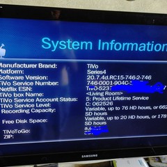 500 GB TiVo Premiere Series 4 Lifetime TCD746320 OTA DVR Digital Media Cable