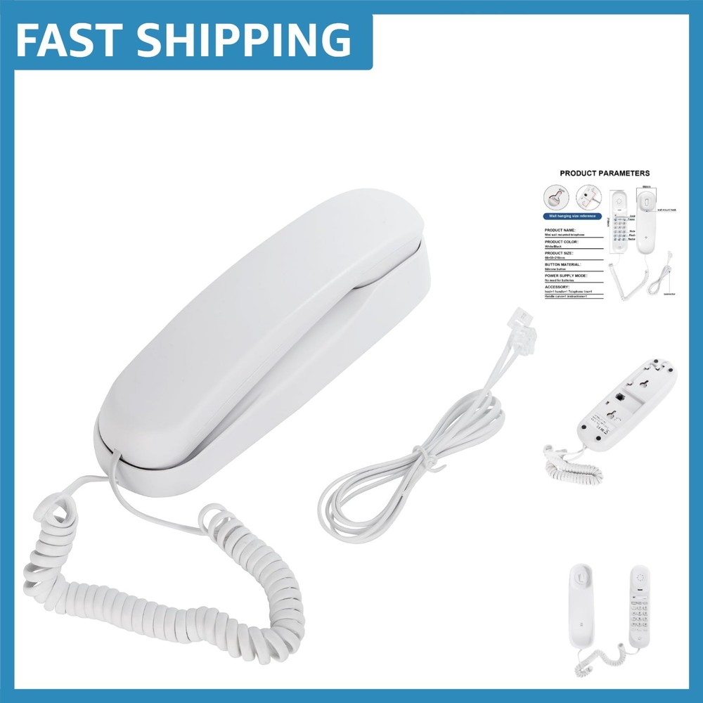 OF-990 Slimline Corded Telephone – Wall-Mountable for Home & Office Use