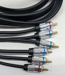 Premium 6ft 5-RCA Component Video & Audio Cable – Gold Plated RGB HD Patch Cord