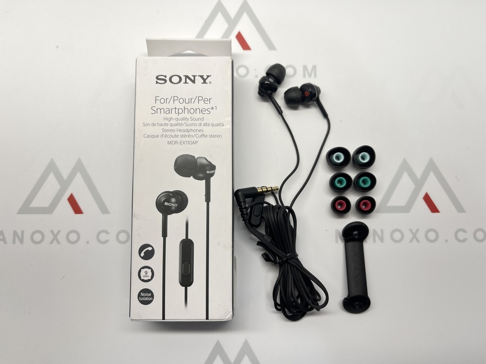 Sony Deep Bass Wired Earphones with Smartphone Control and Mic – Metal