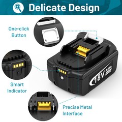 4 Pack 8.0Ah 18V For Makita LXT Lithium-Ion BL1830B BL1830 BL1860B Tool Battery