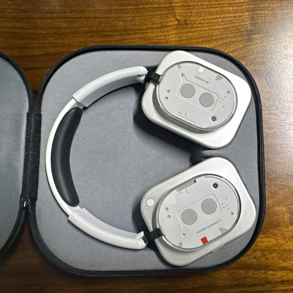 Nothing Headphone (1) Wireless ANC Over-Ear w/ Mic White/Black Case & Cable