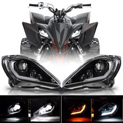 LED Headlights DRL Turn Signal For 2004-2026 Yamaha YFZ450 R Raptor 350 700 700R