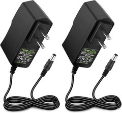 Facmogu 2Pack 5V 2A Power Adapter 10W 5.5×2.5mm Fit 5.5×2.1mm Socket