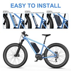 E-bike Lithium battery 48V 52V 60V 20Ah Samsung/LG Cells Down Tube 0~2000W Motor