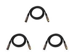 Monoprice 4752 Premier Series XLR 10′ Male to XLR Female 16AWG Cable (3-Pack)