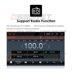 Single 1 DIN Rotatable 10.1inch Android Touch Screen Car Stereo Radio GPS Wifi