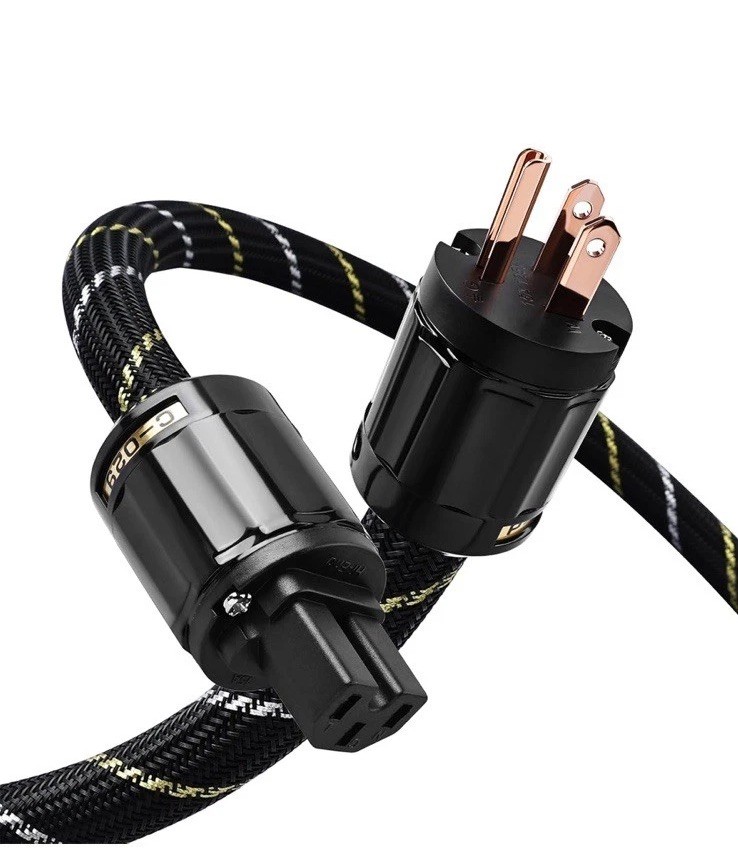 Premium Power Audio Cable 7 AWG Oxygen Free Copper HiFi Stereo 4.92 Ft