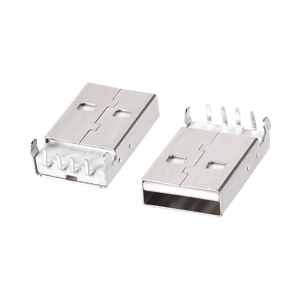 10PCS USB 2.0 Type A Male Socket Connector Jack Port, 4Pin DIP 90 Degree, Rep…