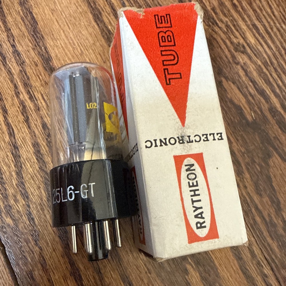 25L6GT RAYTHEON VINTAGE TUBE NOS Made In Japan T25