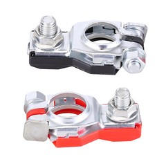 2x Car Battery Terminal Clamp Connectors Positive Negative Release Disconnect