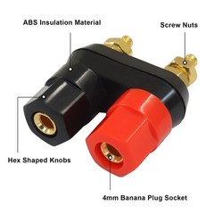 Zorveiio 2 Pack Banana Plug Jack Female Socket Gold Plated 2pcs,