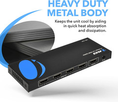 HDMI Splitter 1 in 4 Out – 4K@30Hz HDMI 2.0 Splitter with HDCP 1.4, EDID