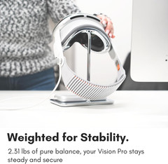 Vision Pro Stand with Battery Holder – Premium Heavy Duty Base