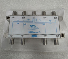 Keliiyo 8 Way coaxial Cable Splitter, Bi-Directional MoCA 8 way, SILVER***NEW***