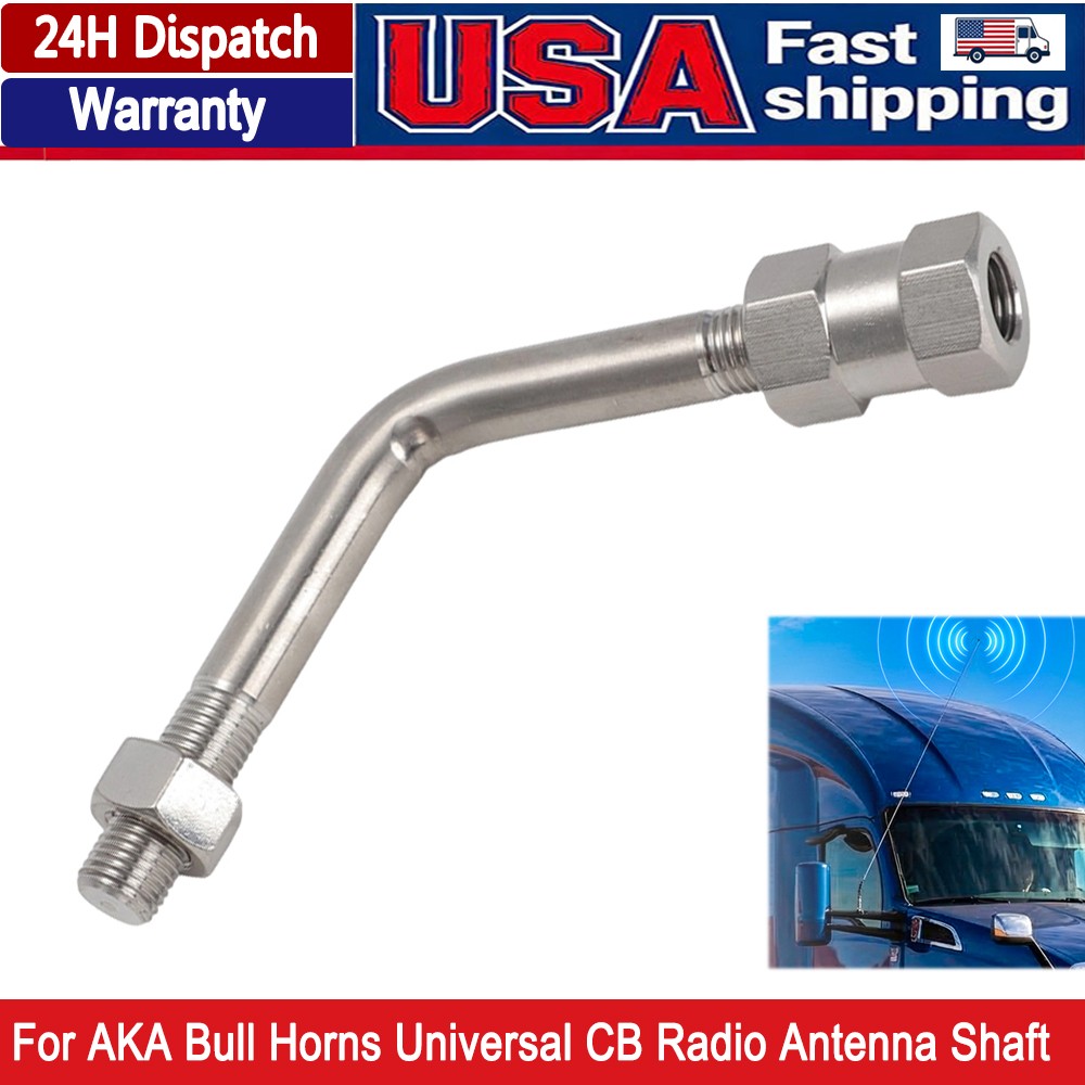 For Universal Cb Radio Antenna Shaft AKA Bull Horns Stainless Steel Single Shaft