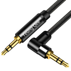 3.5Mm Aux Cable 1.5 Ft, 3.5Mm Nylon Braided Male to Male Stereo Audio Cable Audi
