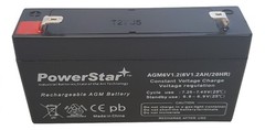 PowerStar–BACKUP LEAD ACID BATTERY DJW6-1.2 T1 F1 6V1.3AH 6V1.4AH 6V1.2AH LP6-1