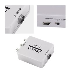RCA/Composite A/V To RF/Coax/Coaxial Converter RF Modulator AV 2 COAX Adapter