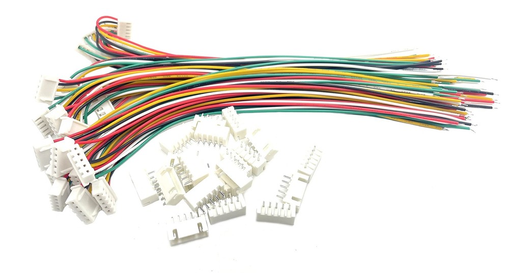 20 Pairs Mini Micro 5 Pin JST XH 2.54mm Cable Connector Plug 26AWG 150mm Wire