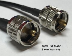 PL-259 UHF Male to PL-259 UHF Male RG8X Low Loss Coax Cable Pick Lot Length USA