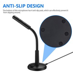 Mini USB Condenser Microphone with Stand – Plug & Play for PC/Laptop/Mac