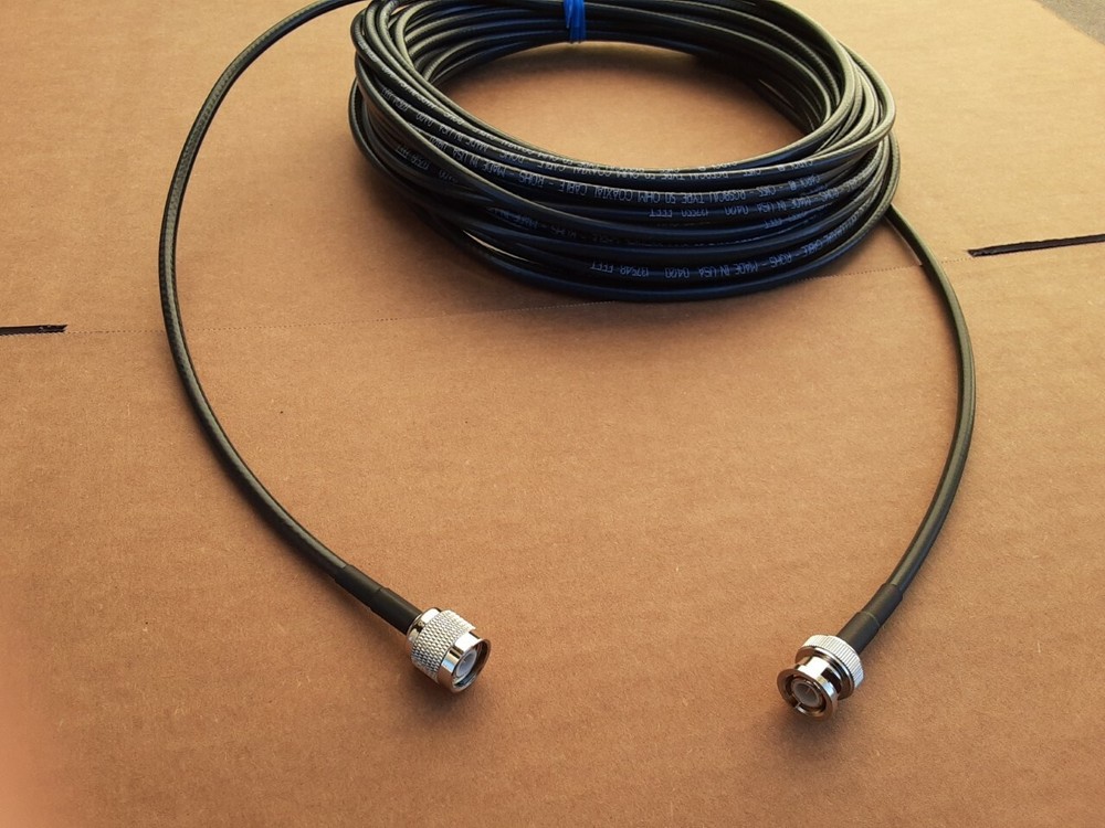 US MADE RG-58 TNC Male to BNC Male Coaxial Cable 50 Ohms lot