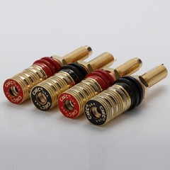 4Pcs HiFi Speaker Binding Post Gold Plated Audio Jack Sockets Plug Terminals