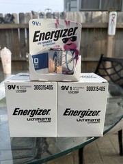 Energizer Ultimate Lithium 9V Block Battery 1-Pack L522BP 10 Year Shelf Life