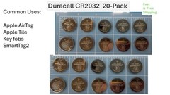 20-Pack Duracell CR2032 3V Lithium Coin Battery Fast + Free Ship from USA